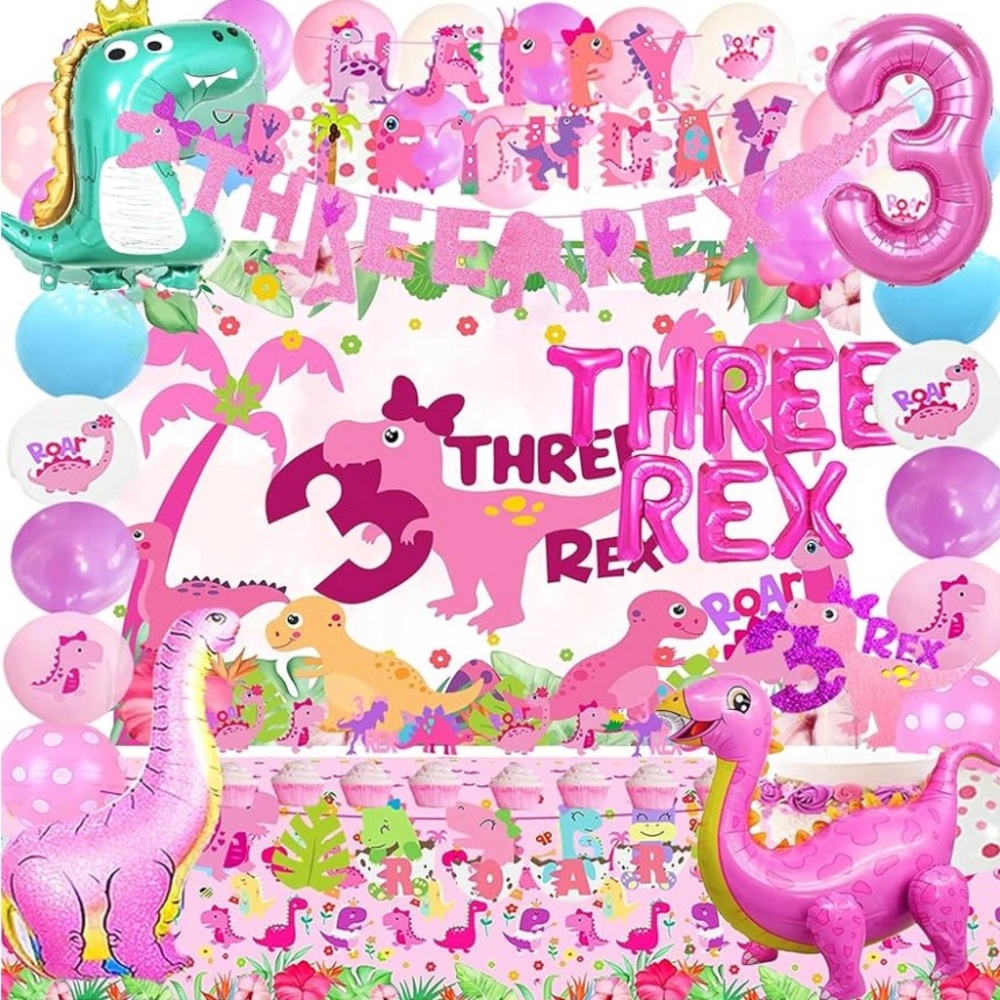 Pink Dinosaur theme party